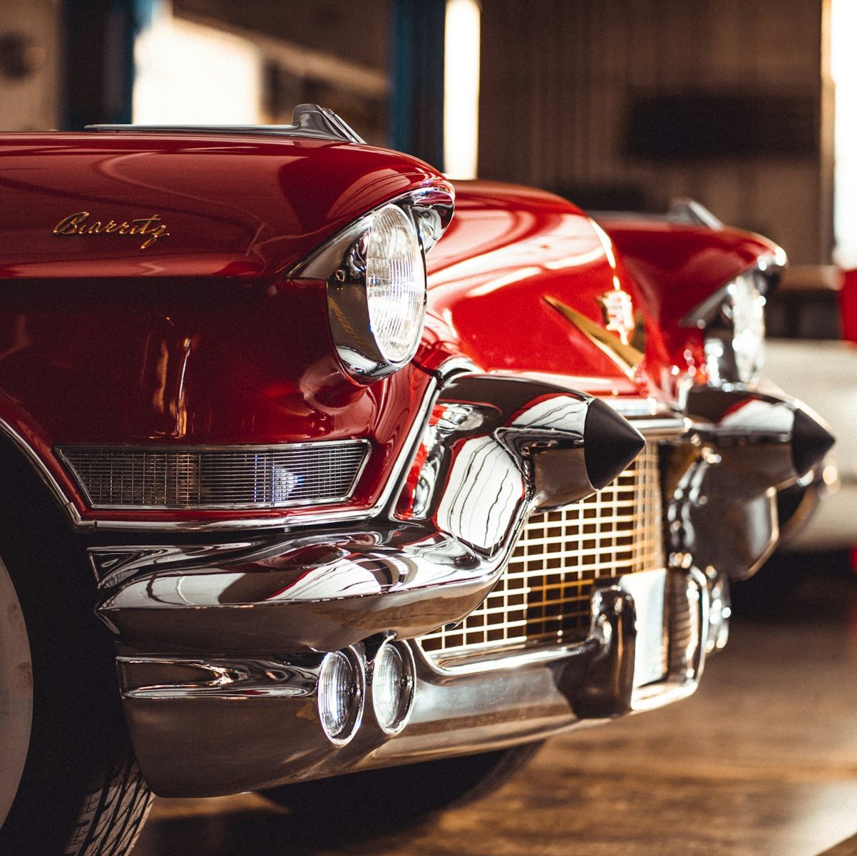 vintage red vehicle
